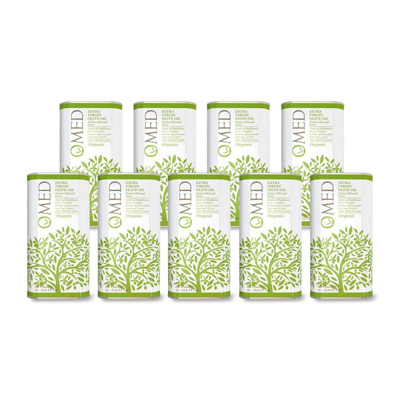 O-Med Orgánico Hojiblanca Ecológico Lata. Caja de 9 latas de 1L.
