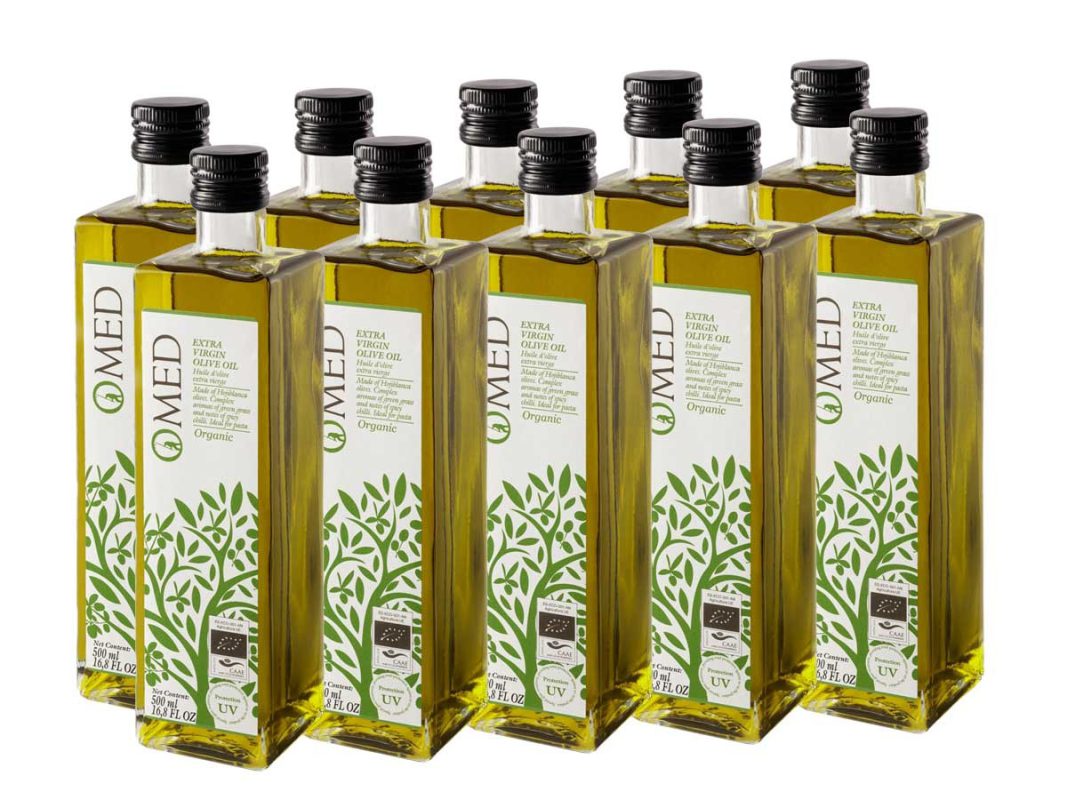 O-Med Orgánico Hojiblanca Ecológico. Caja De 9 Botellas De 500 Ml.