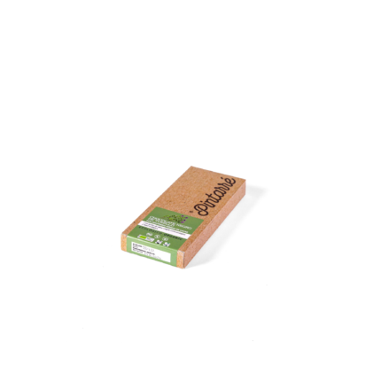 Chocolate negro 75% de tomillo con aceite de oliva virgen extra y miel bio sin gluten y sin lactosa