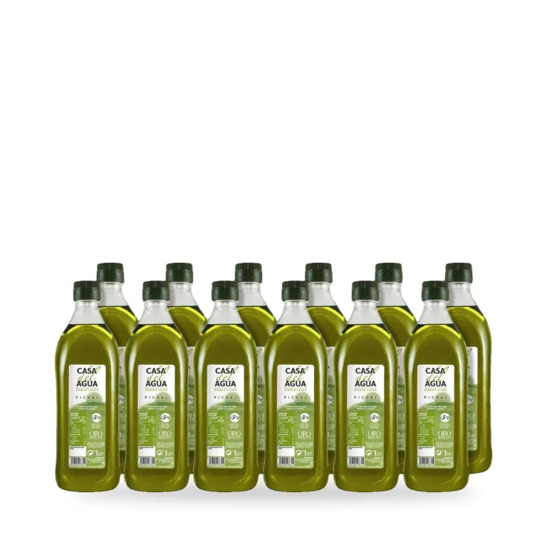 Aceite Casa del Agua de Oro de Bailén. 12 botellas de 1 L