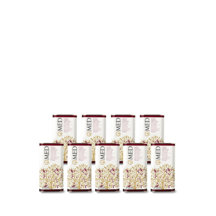 O-Med Picual Lata. Caja de 9 latas de 1L