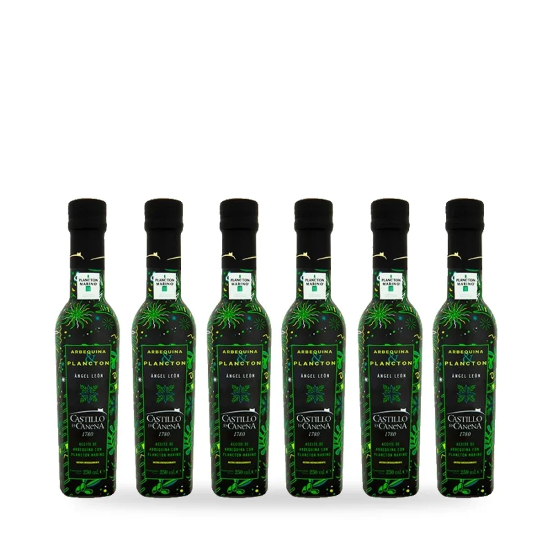 Aceite Arbequina con plancton marino para recetas veraniegas