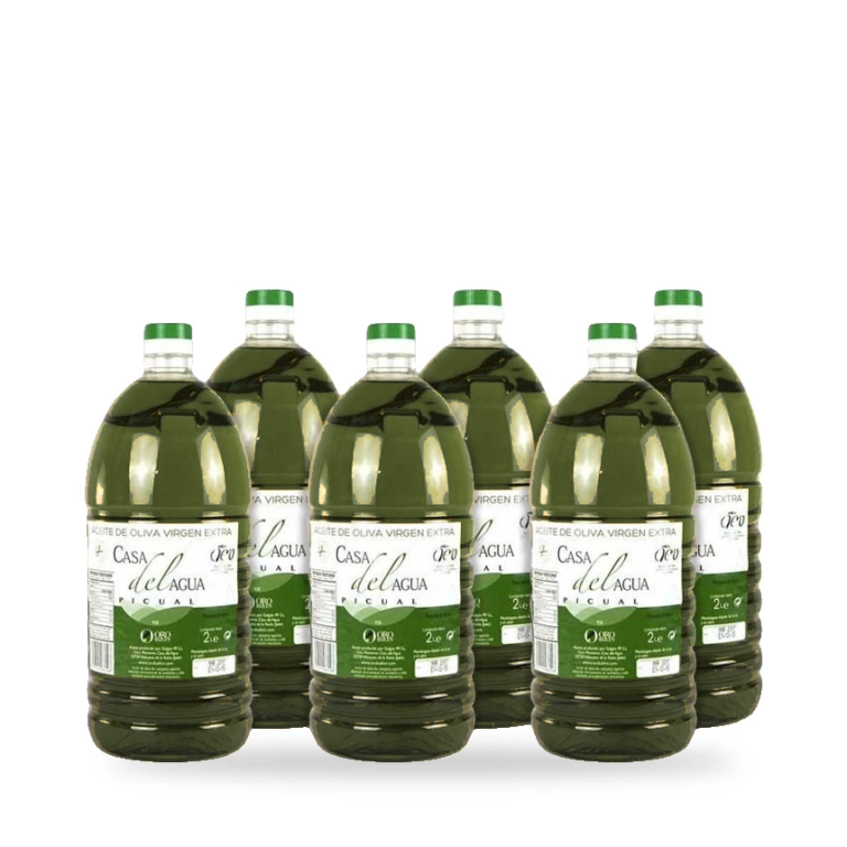 Casa Del Agua de Oro de Bailén Aceite Oliva Virgen Extra. Caja de 6 garrafas de 2 litros